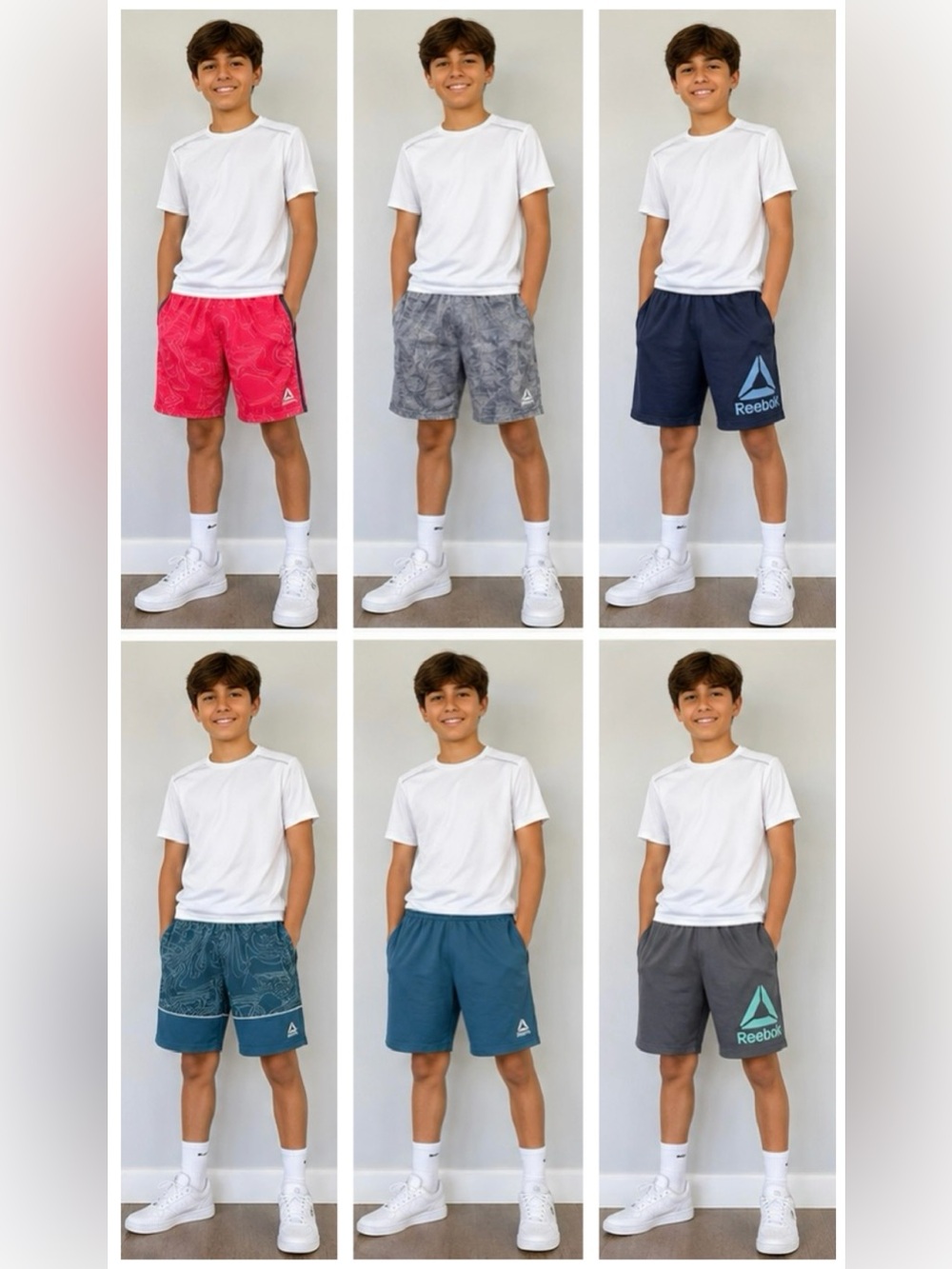 6 pairs of Athletic Shorts - Performance Bottoms - youth large
